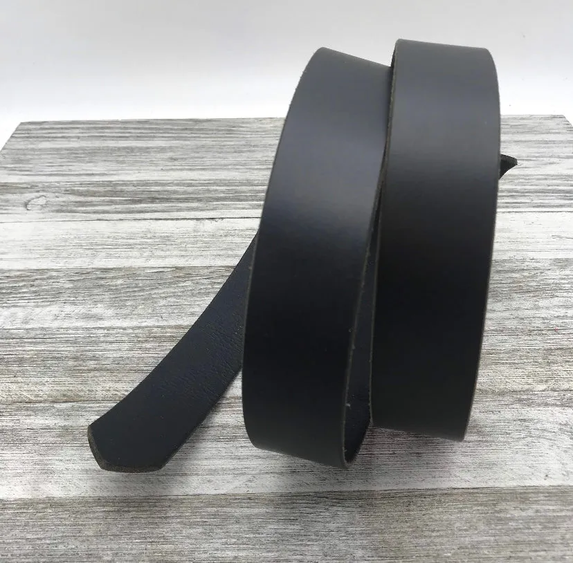 1 3/8” Black Leather Belt – Handmade in USA, Durable & Solid