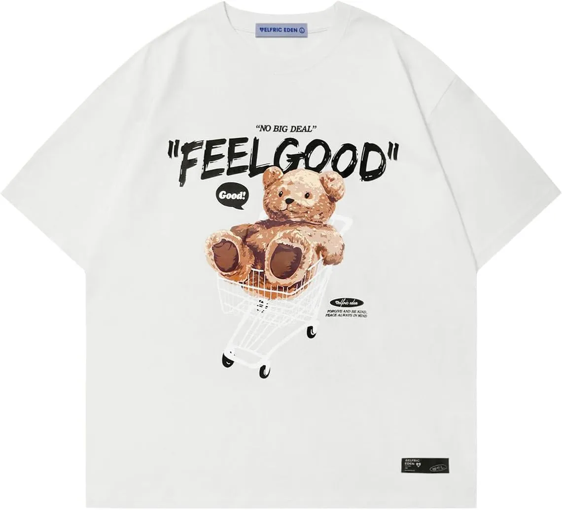 Aelfric Eden Oversized Graphic Tees Men Streetwear Casual Summer Tops Unisex T-Shirt