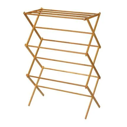 Bamboo X-Frame Clothes Drying Rack