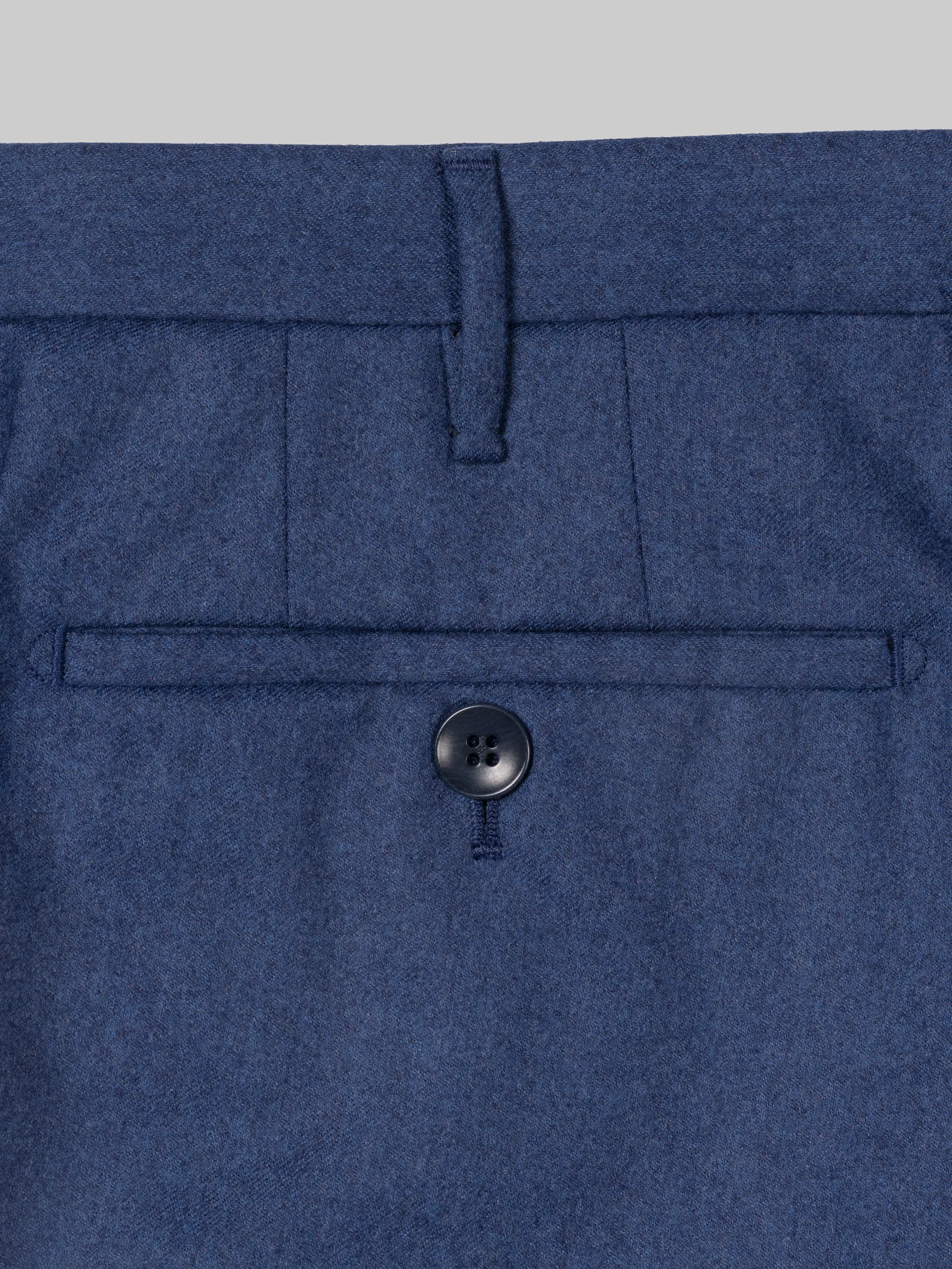 Blue lightweight flannel trousers