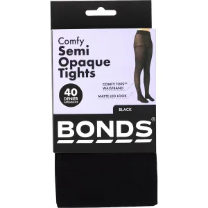 Bonds Comfy Tops Tights Medium - Large Semi Opaque Black 40 Denier