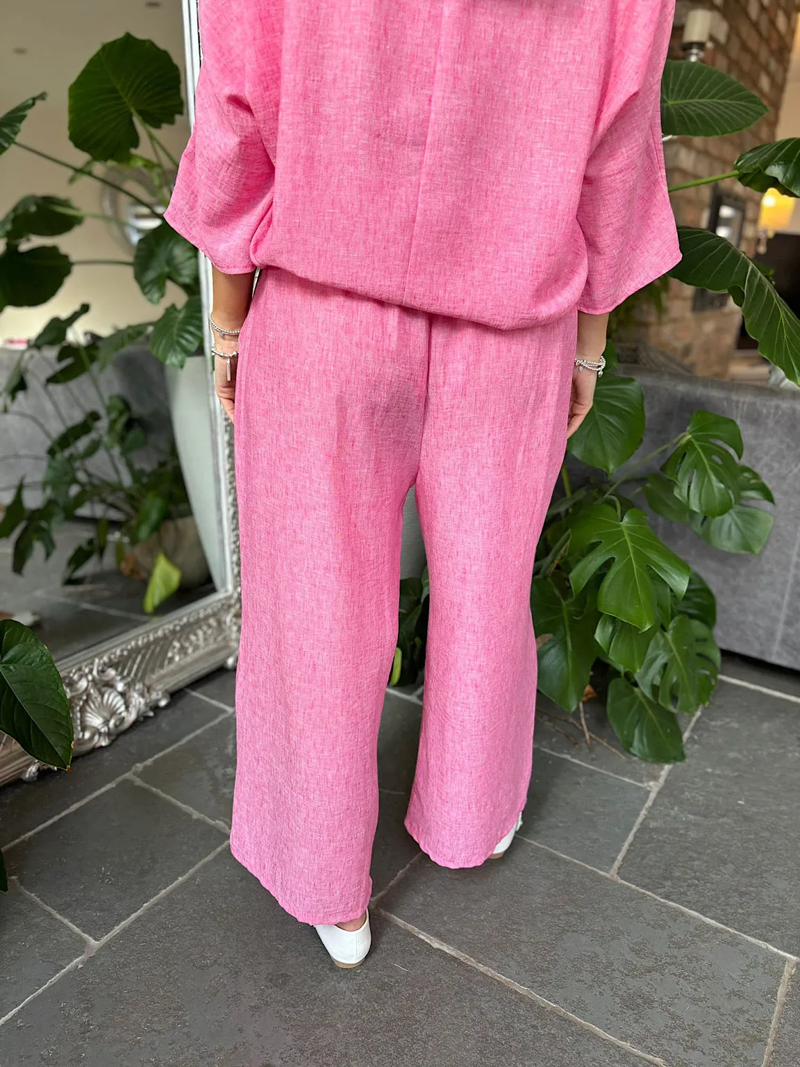 Candy Pink Lightweight Trousers Kirsty