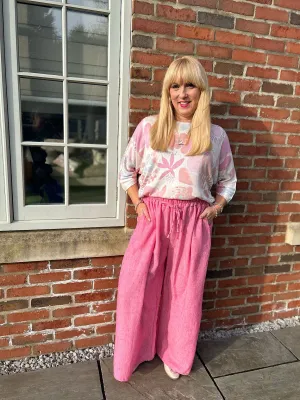 Candy Pink Lightweight Trousers Kirsty