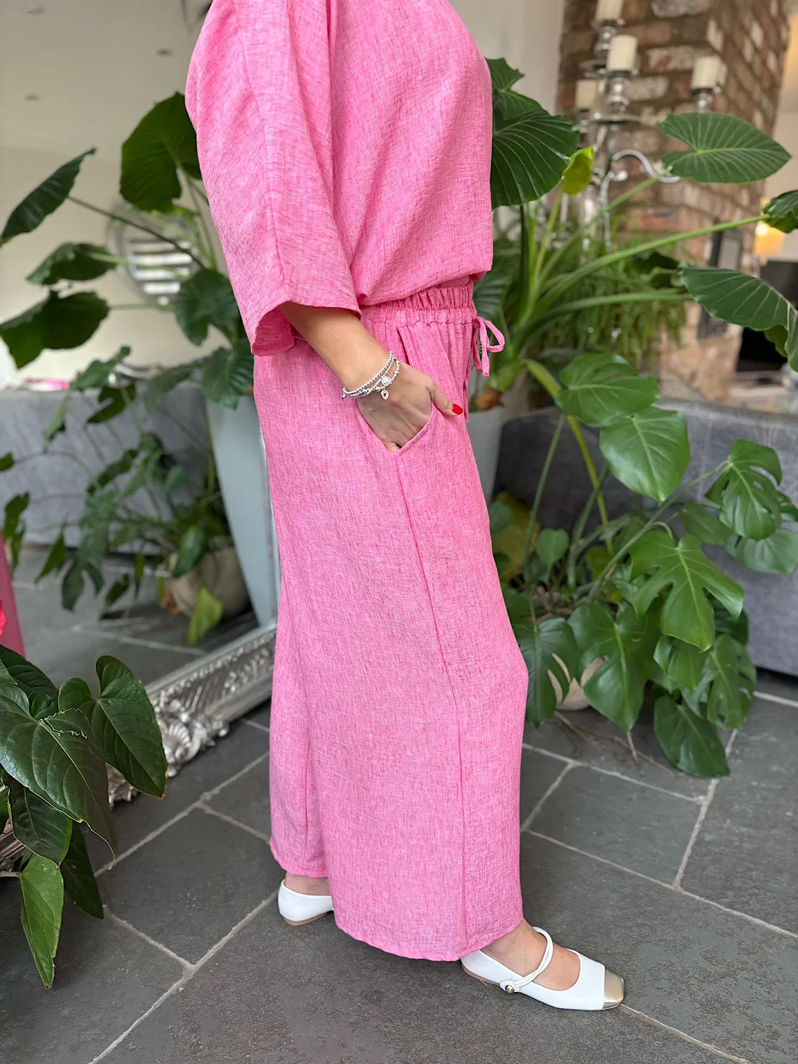 Candy Pink Lightweight Trousers Kirsty