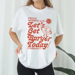 Cartoon Burger Stylish Graphic Tee