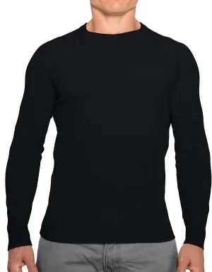 CC Perfect Slim Fit Crewneck Sweaters for Men | Lightweight Breathable Mens Sweater | Soft Fitted Pullover for Men