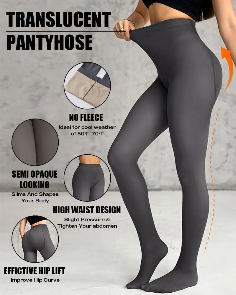 CHICME BEST SHOPPING DEALS Chic Me 2-Pack Magic Fleece Lined Leggings Thermal Pantyhose High Waist Leggings Tights