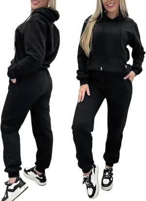 CHICME BEST SHOPPING DEALS Chic Me 2 Piece Jogger Set Long Sleeve Hoodie Pullover Tops Tracksuit Athletic Fall 0utfits