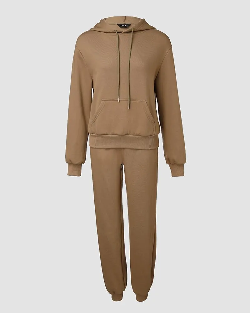 CHICME BEST SHOPPING DEALS Chic Me 2 Piece Jogger Set Long Sleeve Hoodie Pullover Tops Tracksuit Athletic Fall 0utfits
