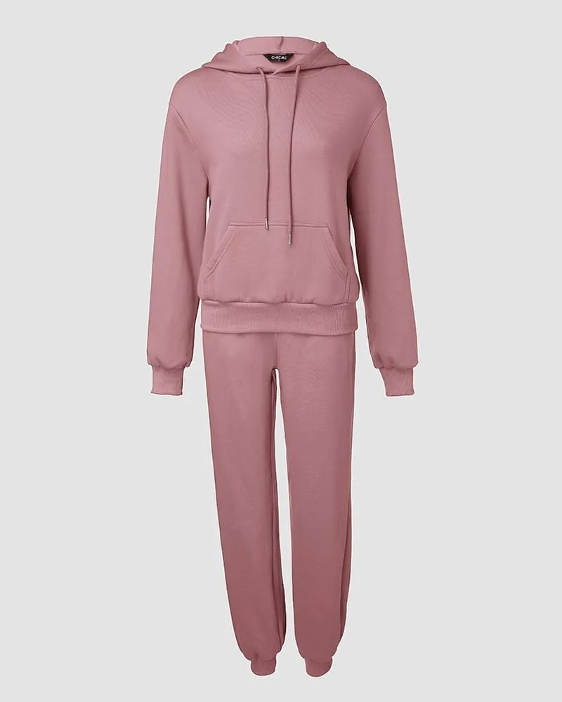 CHICME BEST SHOPPING DEALS Chic Me 2 Piece Jogger Set Long Sleeve Hoodie Pullover Tops Tracksuit Athletic Fall 0utfits