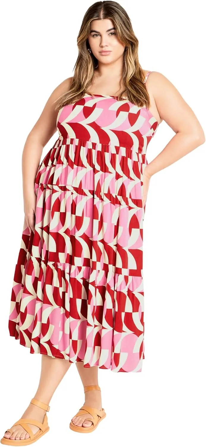 CITY CHIC Women's Mystic Print Dress