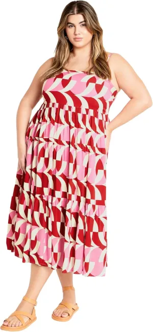 CITY CHIC Women's Mystic Print Dress