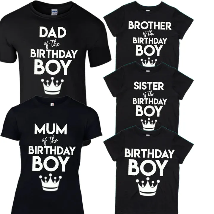 CLR Family Birthday Boy Matching BLACK Tees