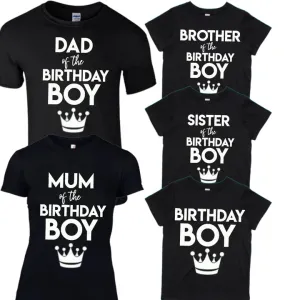 CLR Family Birthday Boy Matching BLACK Tees