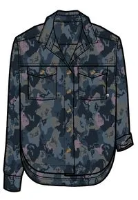 Coral Organic Cotton LS Shirt - Sycamore Camo