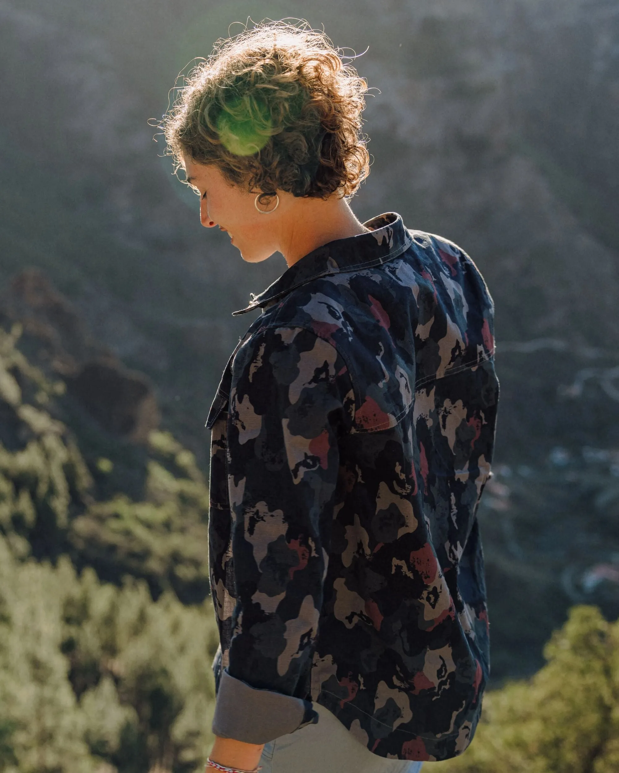 Coral Organic Cotton LS Shirt - Sycamore Camo
