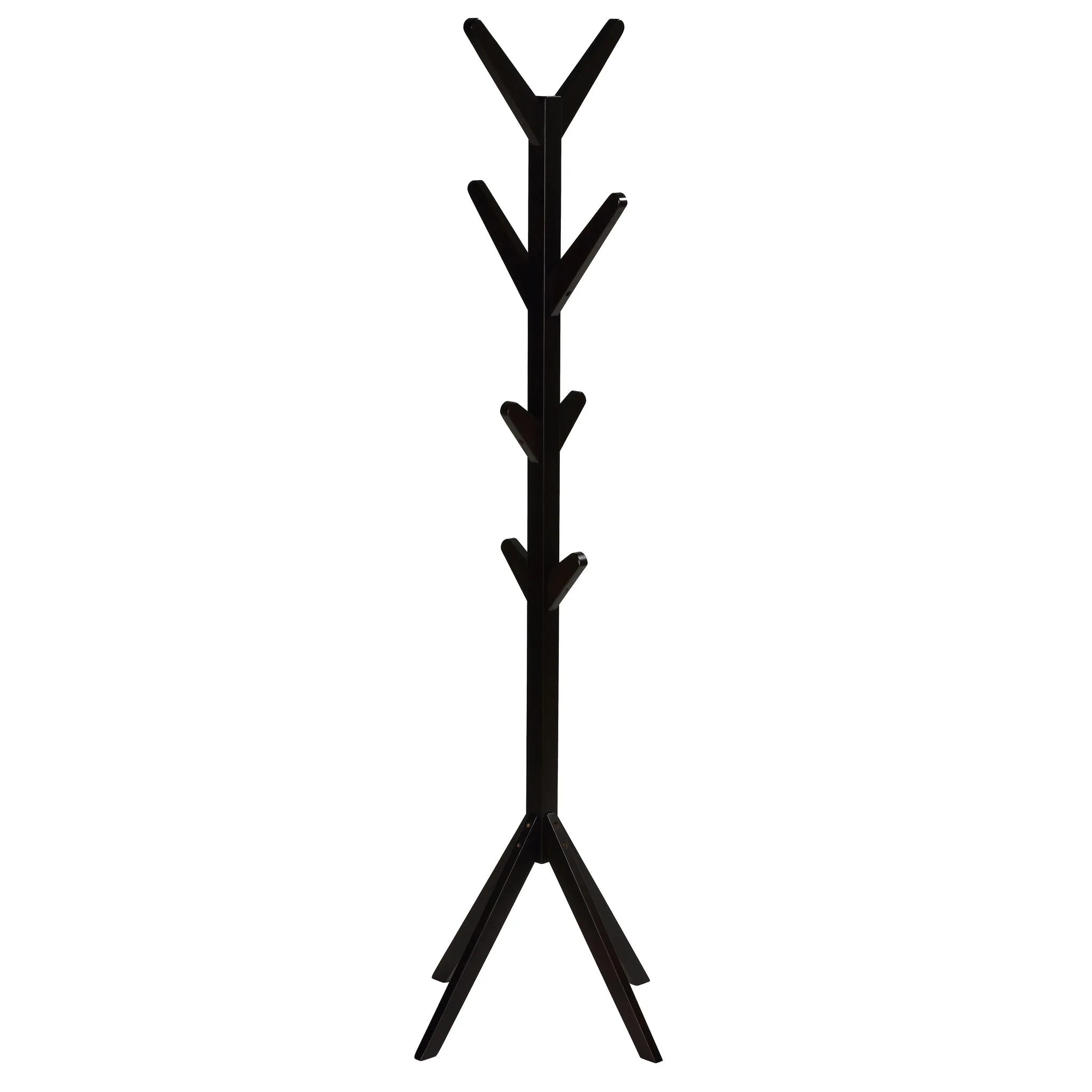 Cortesi Home Gunther Wooden Coat Rack Tree, Dark Espresso 8 hooks