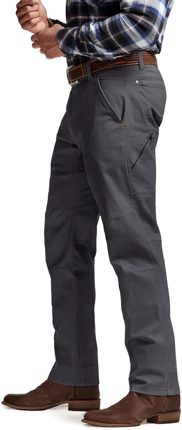 CQR Men's Motion Utility Casual Pants, Regular Fit Lightweight Work Pants, Water Resistant Outdoor Stretch Pants with Pockets