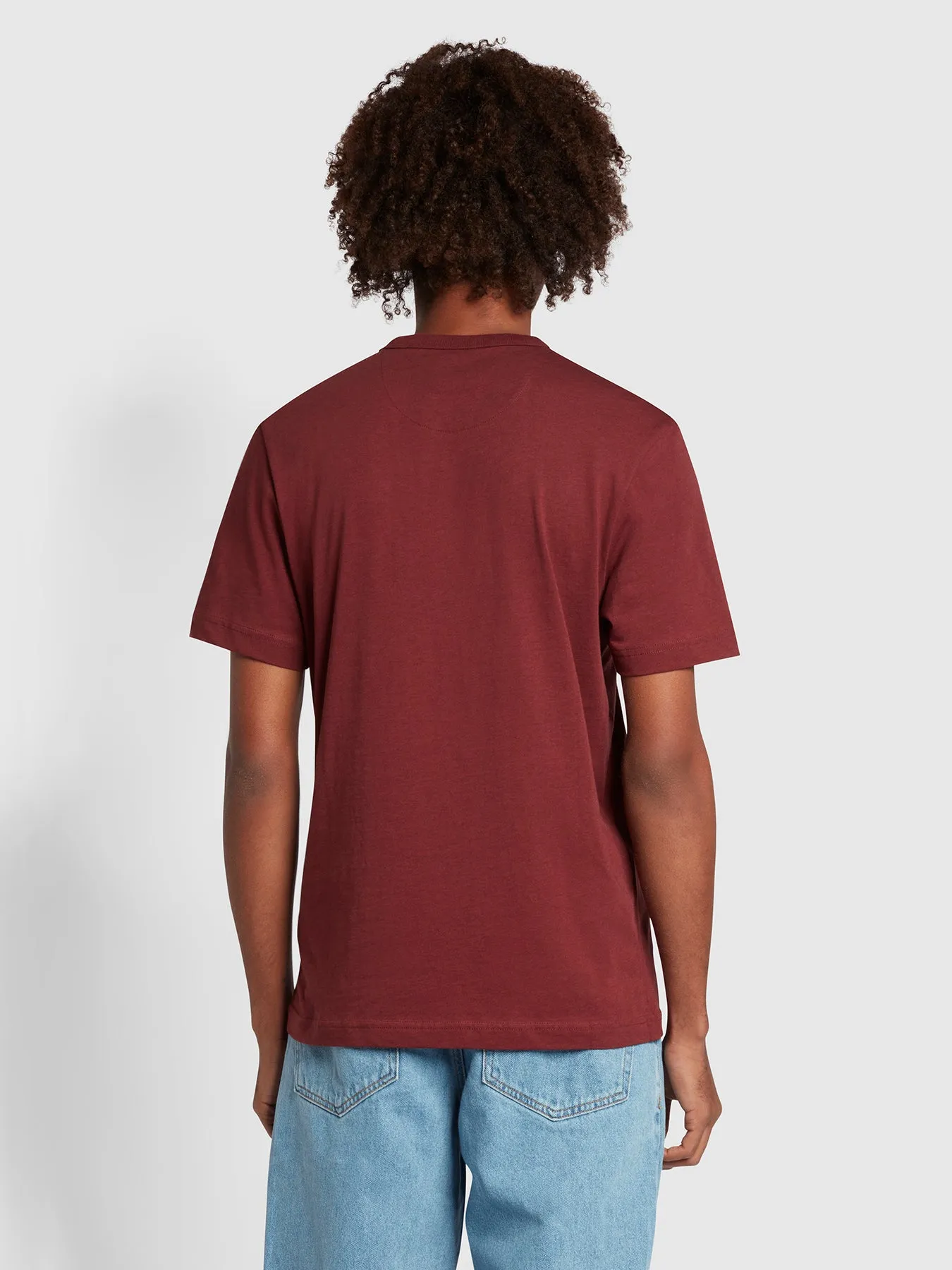 Danny Tall Fit Organic Cotton T-Shirt In Farah Red Marl