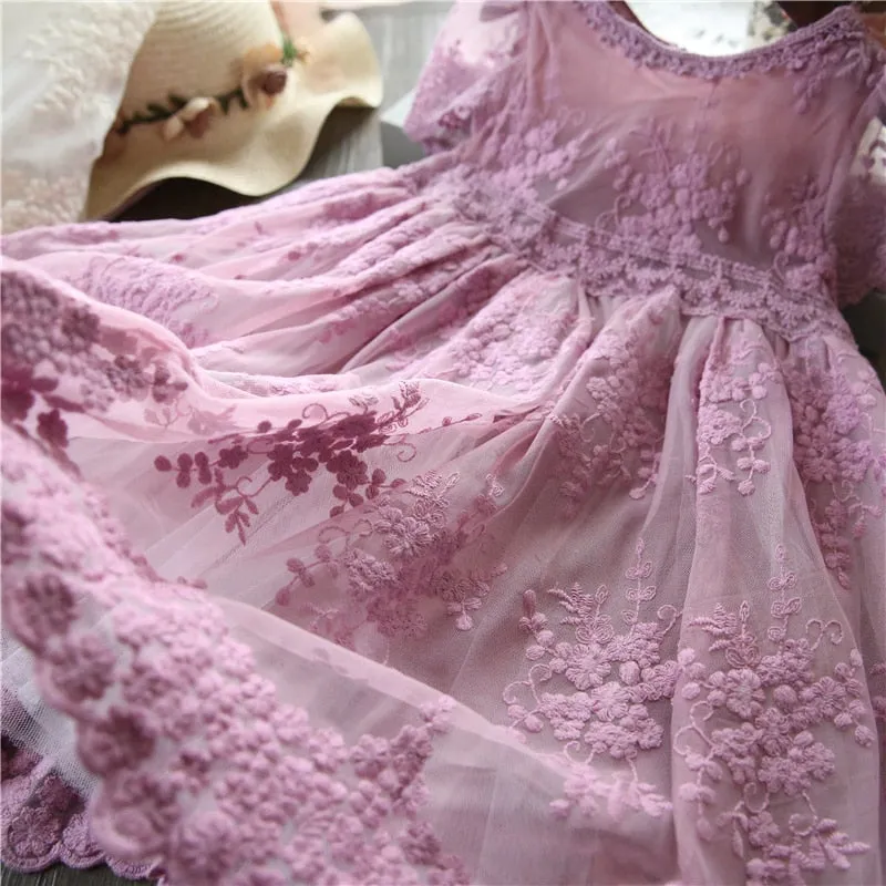 Elegant Lace Dress For Girls
