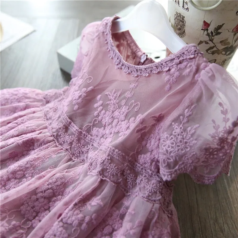Elegant Lace Dress For Girls