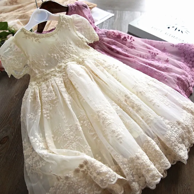Elegant Lace Dress For Girls