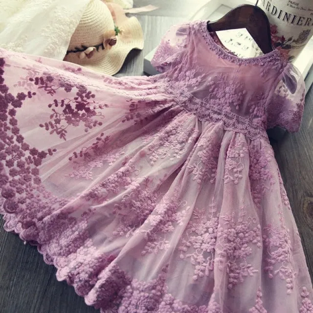 Elegant Lace Dress For Girls