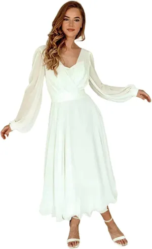 Elegant Short Wedding Dresses for Bride 2025 Engagement Ruffle Bridal Shower Dress for Wedding