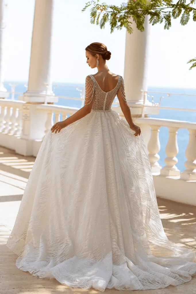 Elegant Square Neck Wedding Dress - Pearl Beads for Wedding Dress - Aline Ball Gown Wedding Dress Plus Size