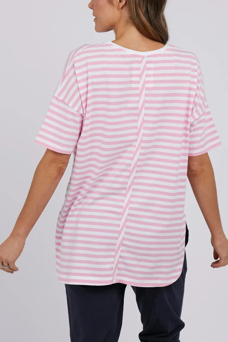 Elm - Lauren Stripe Tee - Sherbet Pink