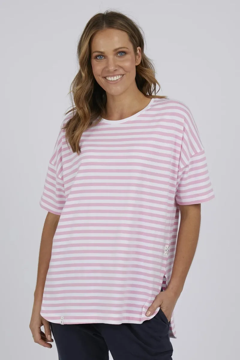 Elm - Lauren Stripe Tee - Sherbet Pink