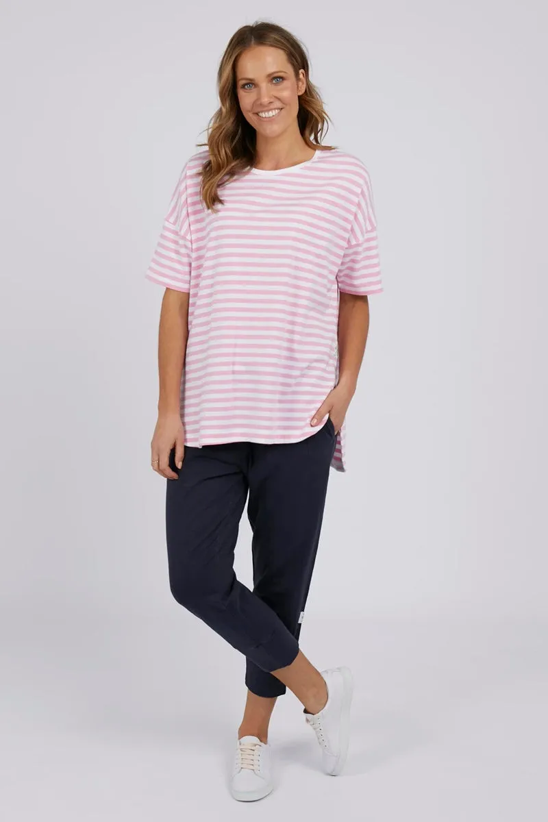 Elm - Lauren Stripe Tee - Sherbet Pink