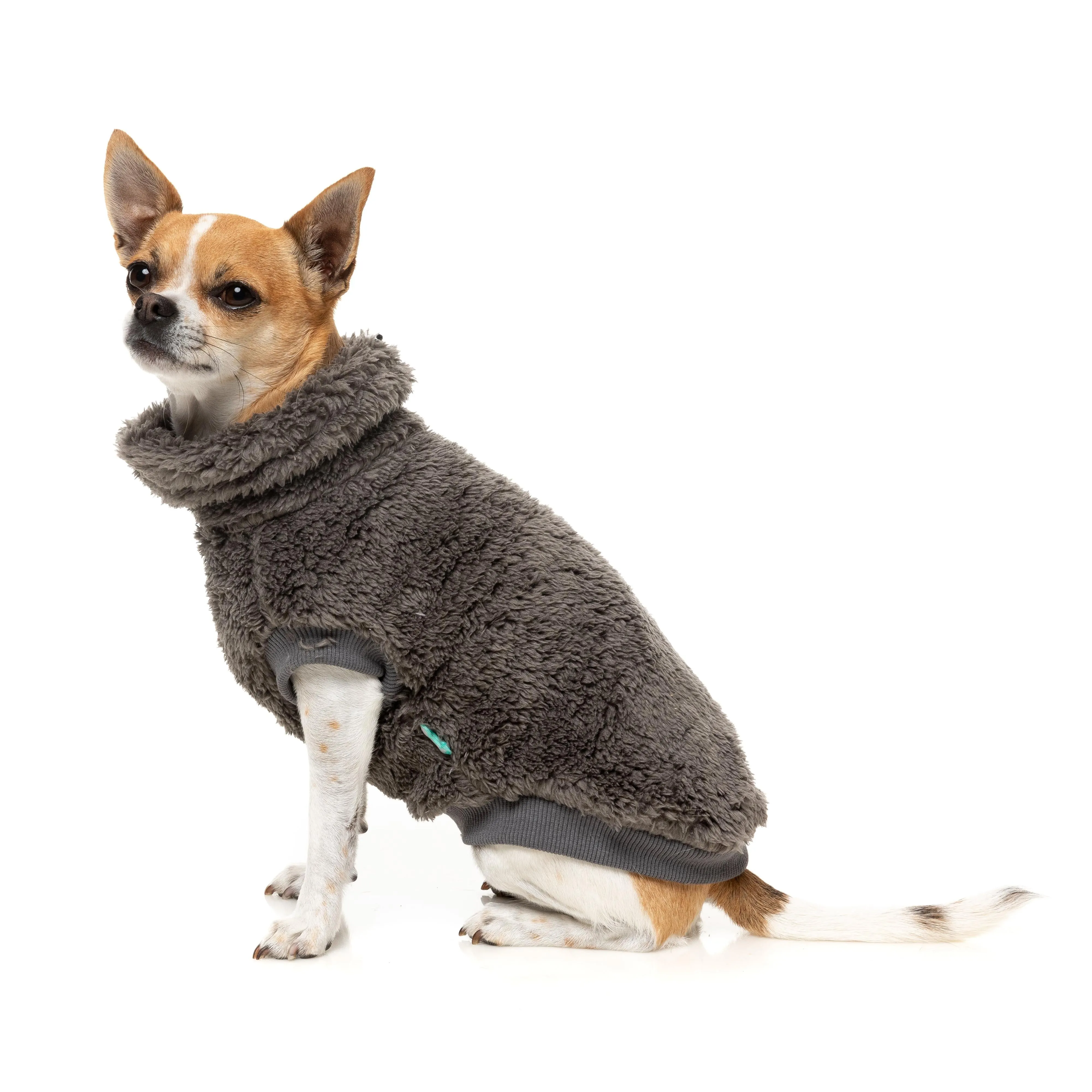 FuzzYard Dog Apparel Turtle Teddy 25 Sweater Gunmetal Grey Size 3 ^ ^