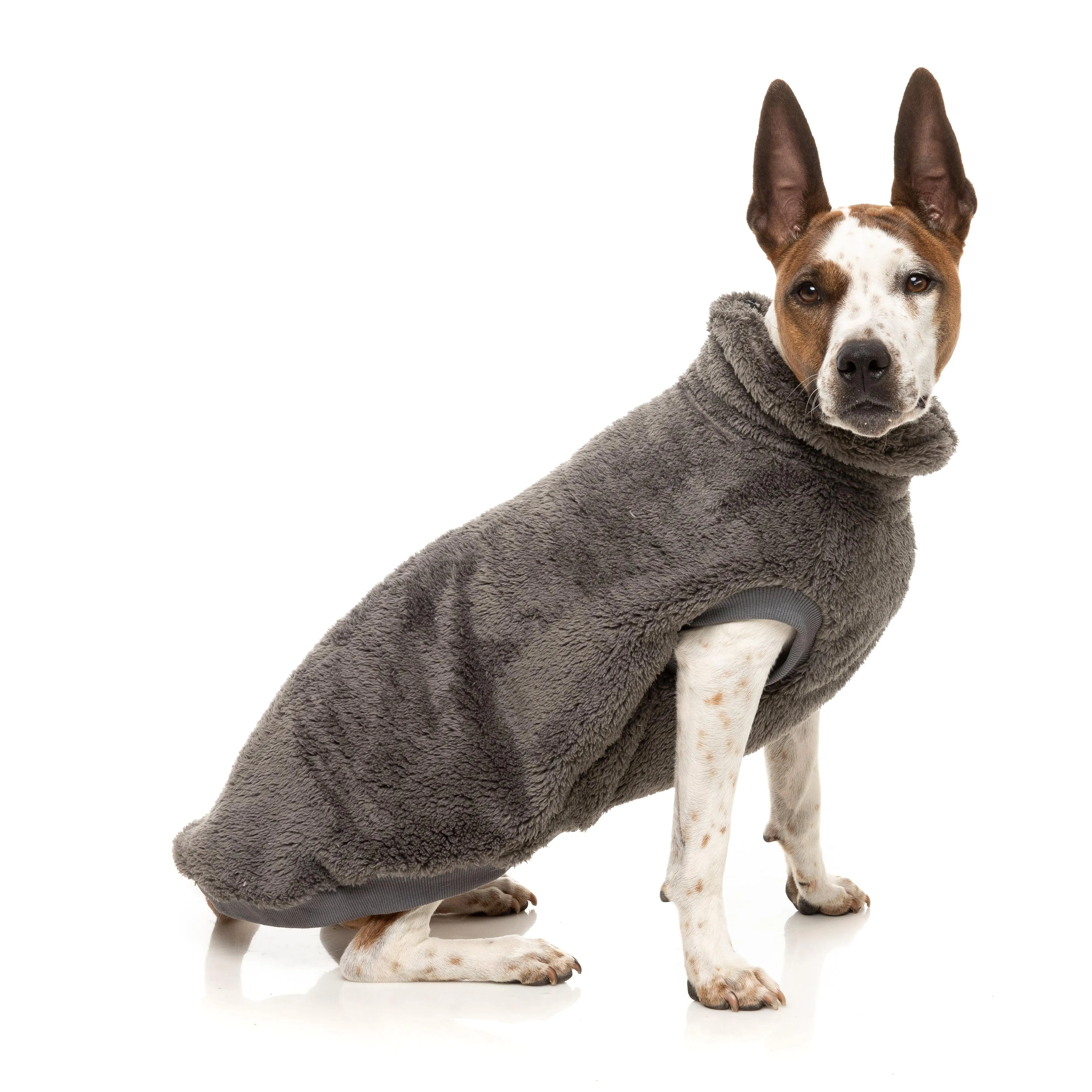 FuzzYard Dog Apparel Turtle Teddy 25 Sweater Gunmetal Grey Size 3 ^ ^