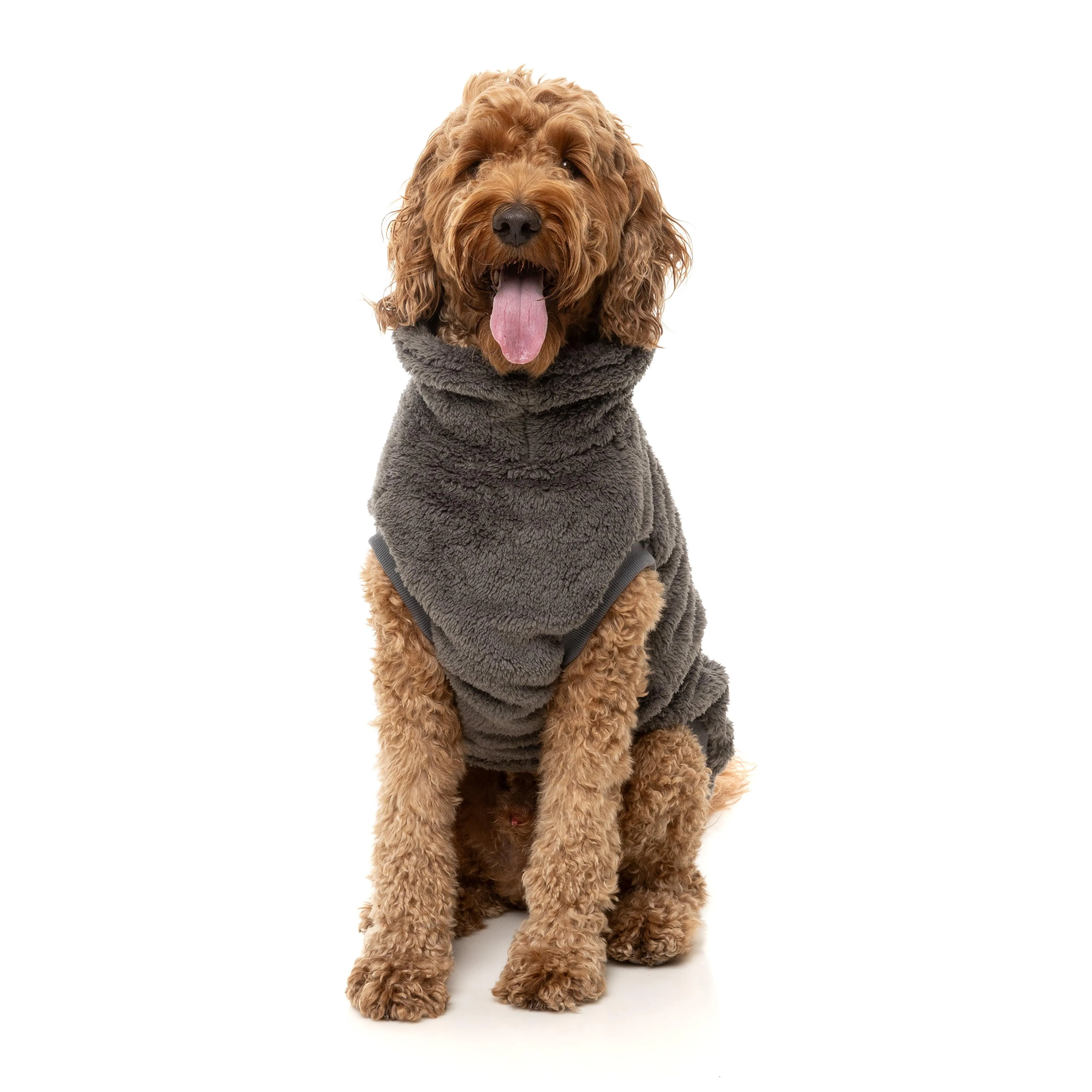 FuzzYard Dog Apparel Turtle Teddy 25 Sweater Gunmetal Grey Size 3 ^ ^