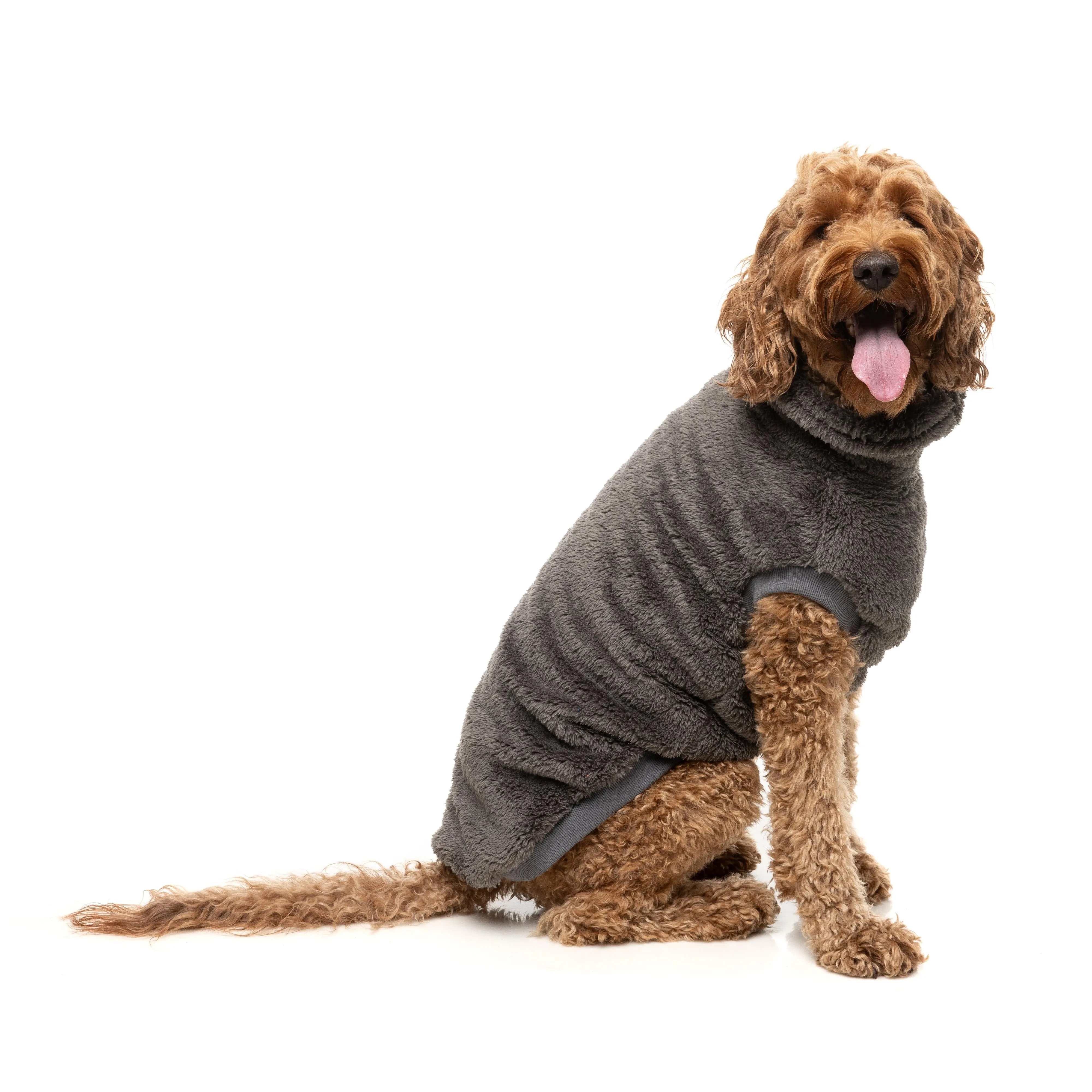 FuzzYard Dog Apparel Turtle Teddy 25 Sweater Gunmetal Grey Size 3 ^ ^