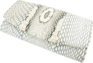 Genuine Cobra Snake Skin Leather Women's Trifold Clutch Wallet Purse Natural (Natural Hood)