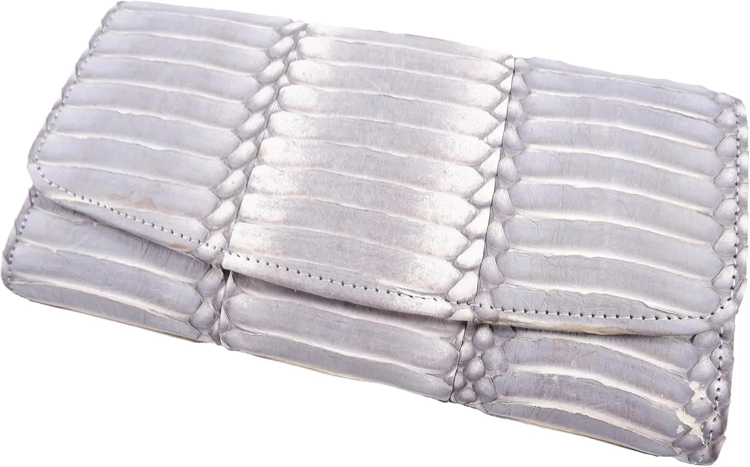 Genuine Cobra Snake Skin Leather Women's Trifold Clutch Wallet Purse Natural (Triple Belly Natural)