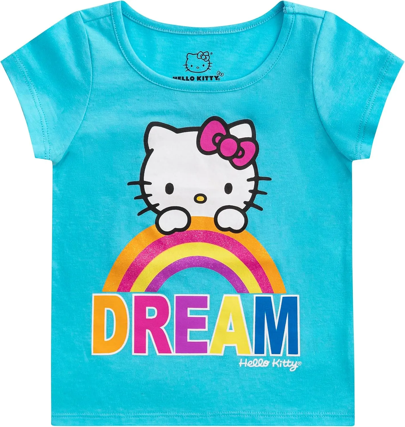 Hello Kitty Sanrio Girls 4 Pack Short Sleeve T-Shirt for Little and Big Kids