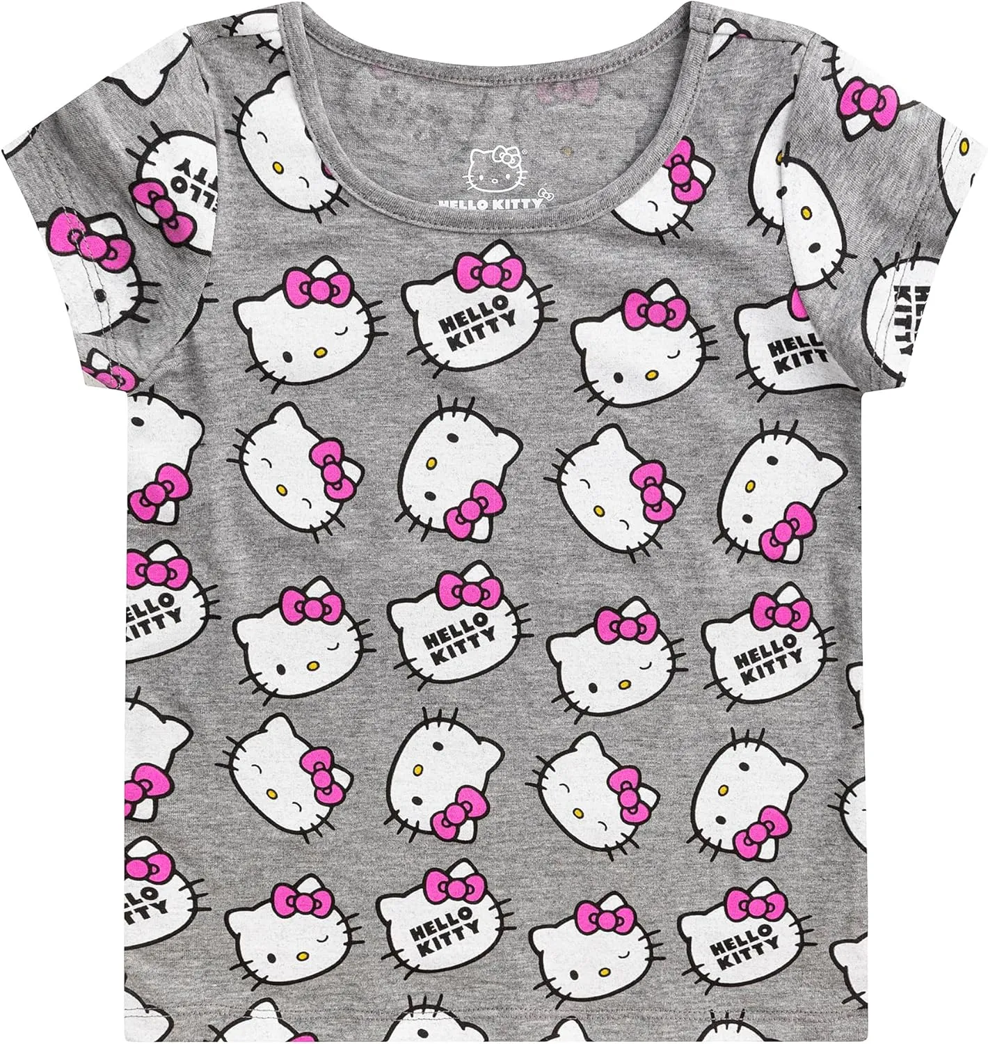 Hello Kitty Sanrio Girls 4 Pack Short Sleeve T-Shirt for Little and Big Kids
