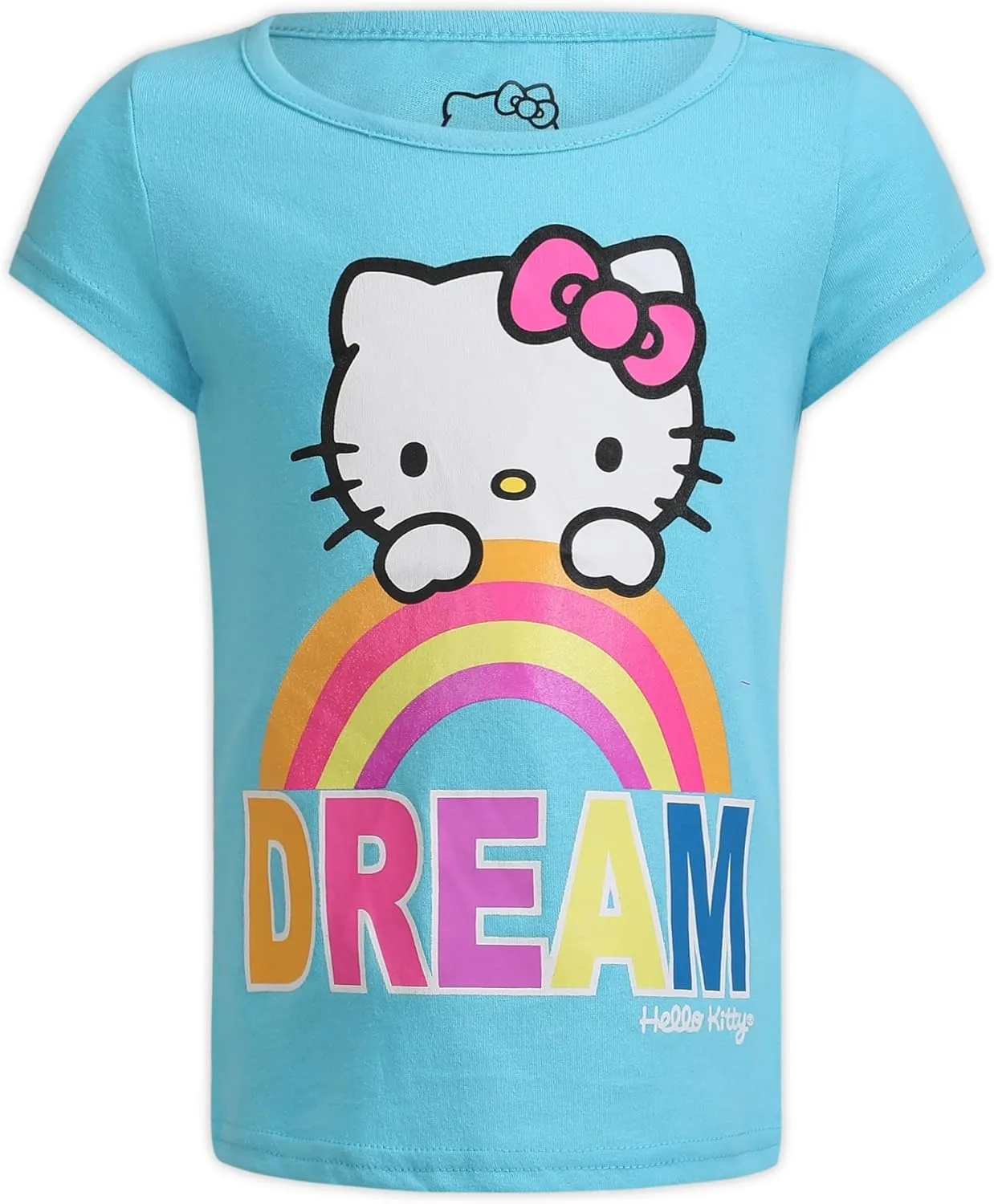 Hello Kitty Sanrio Girls 4 Pack Short Sleeve T-Shirt for Little and Big Kids