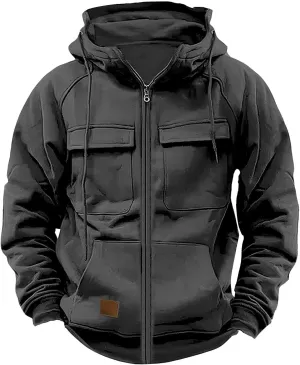 Hoodies for Men Quarter Zip Pullover Vintage Sweatshirt Tactical Hoodies Big and Tall Sweatshirt Cargo Pullover Tops