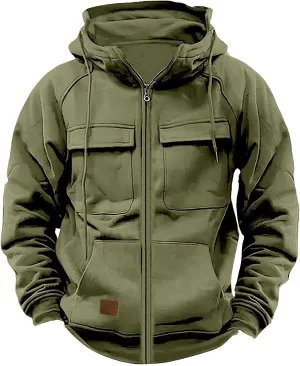 Hoodies for Men Quarter Zip Pullover Vintage Sweatshirt Tactical Hoodies Big and Tall Sweatshirt Cargo Pullover Tops