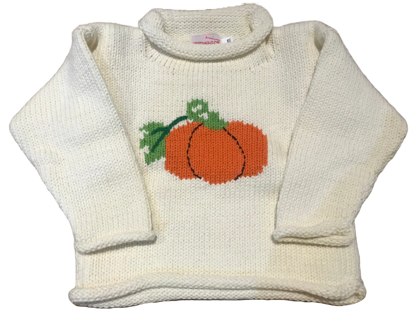 Ivory Pumpkin Roll Neck Sweater