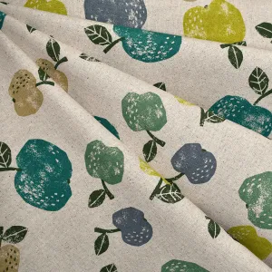 Japanese Stamped Apples Canvas Natural