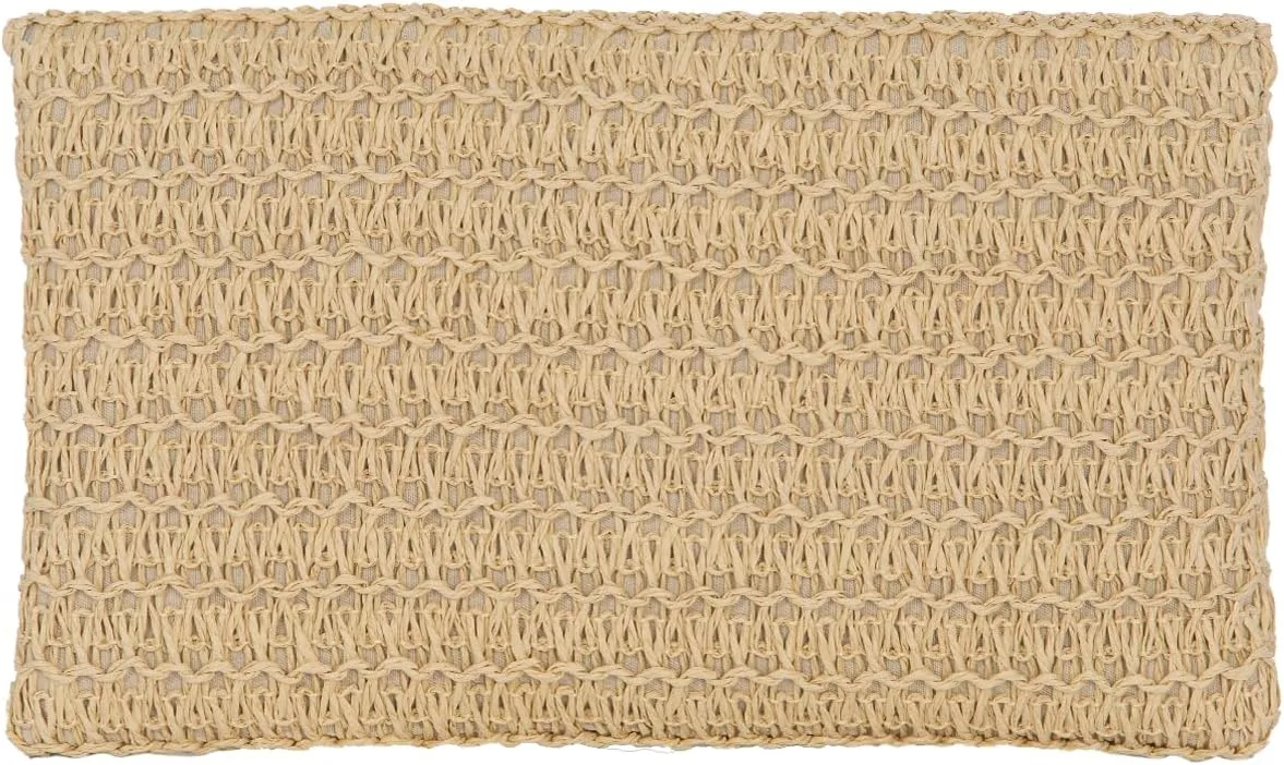 JNB Natural Straw Clutch