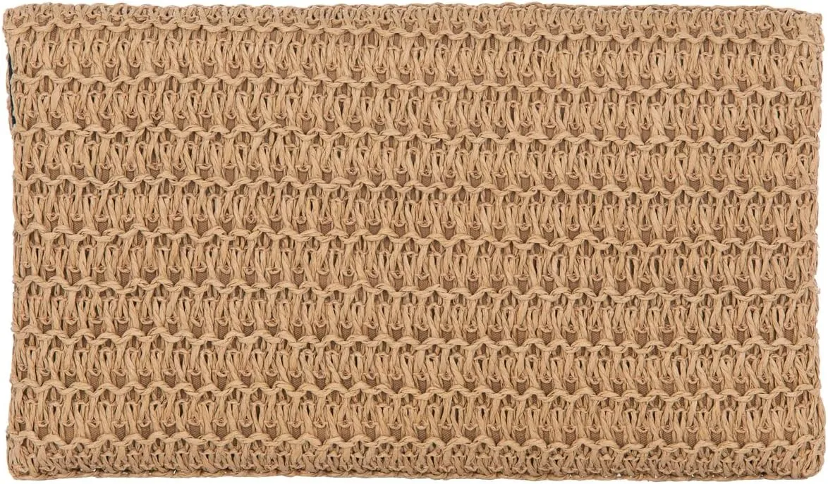 JNB Natural Straw Clutch