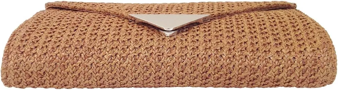JNB Natural Straw Clutch