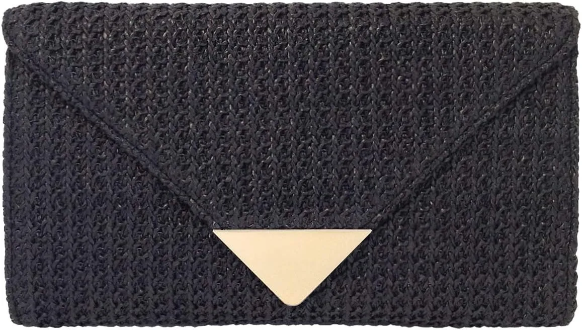 JNB Natural Straw Clutch