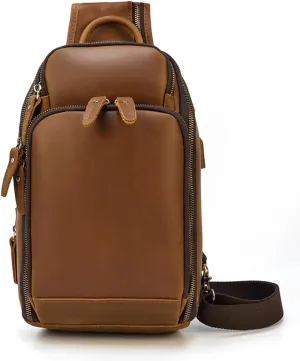 JSEIAJB Retro Chest Bag Multi-functional Crossbody Bag Shoulder Bag Large Capacity Backpack